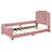 Classic Stripe Headboard Pink Twin Daybed - Foundation, Modern Bedroom Look In Attractive Frame, Allure-600030030