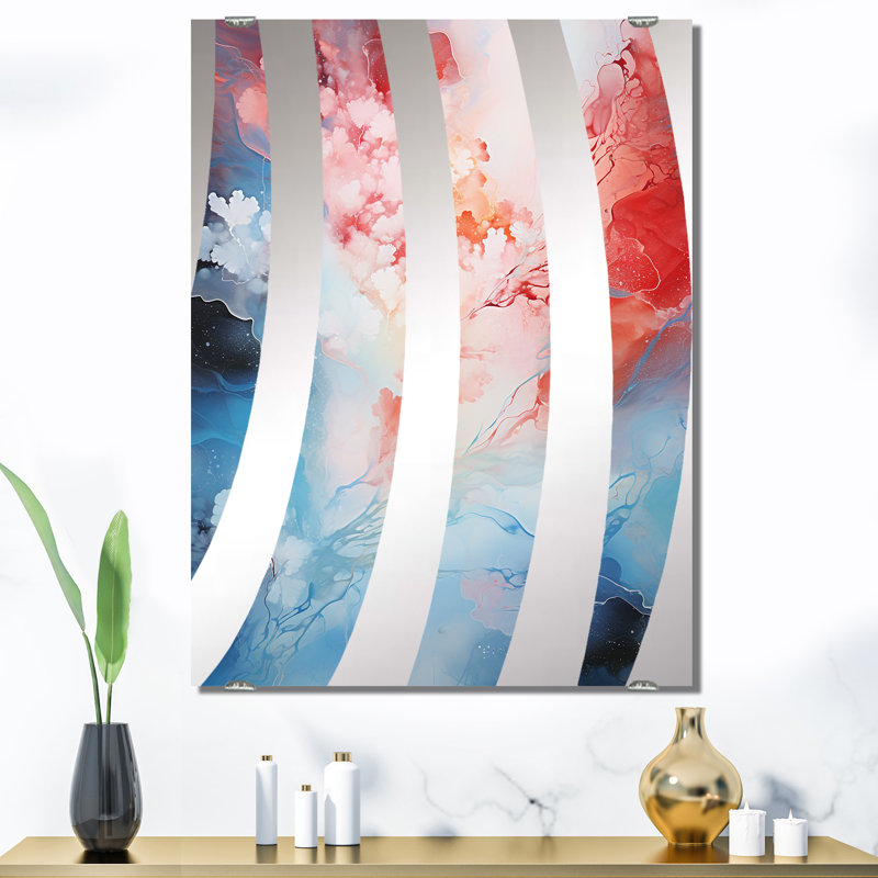 Manoj - Miroir mural Tachisme MIR136214, 40 po x 30 po