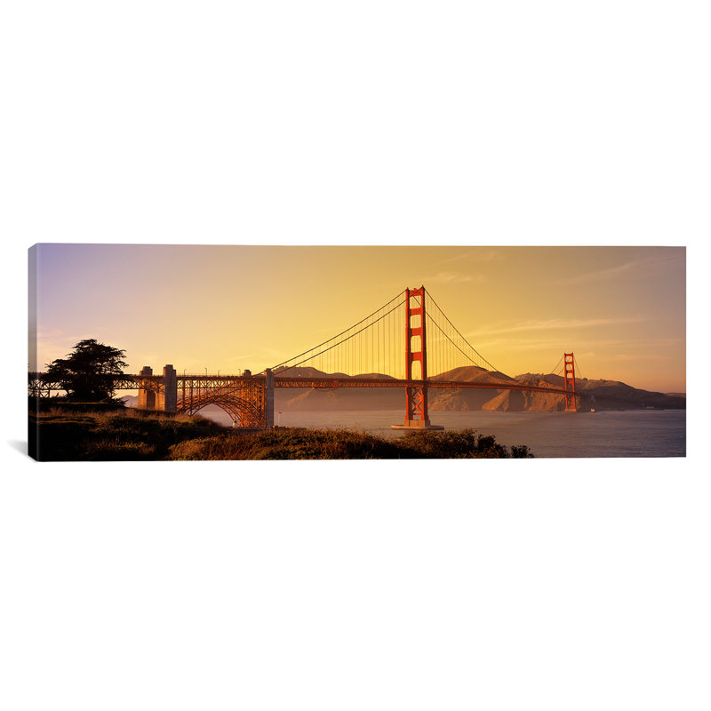 «Golden Gate Bridge San Francisco, California», reproduction de photo sur toile, H 20 po x l 60 po x P 1,5 po, Toile tendue