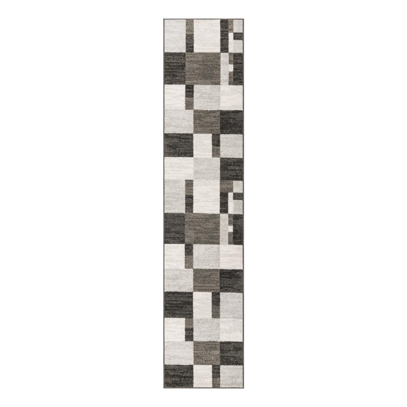 Harender Geometric Indoor Rug, Runner 2'7" x 12'