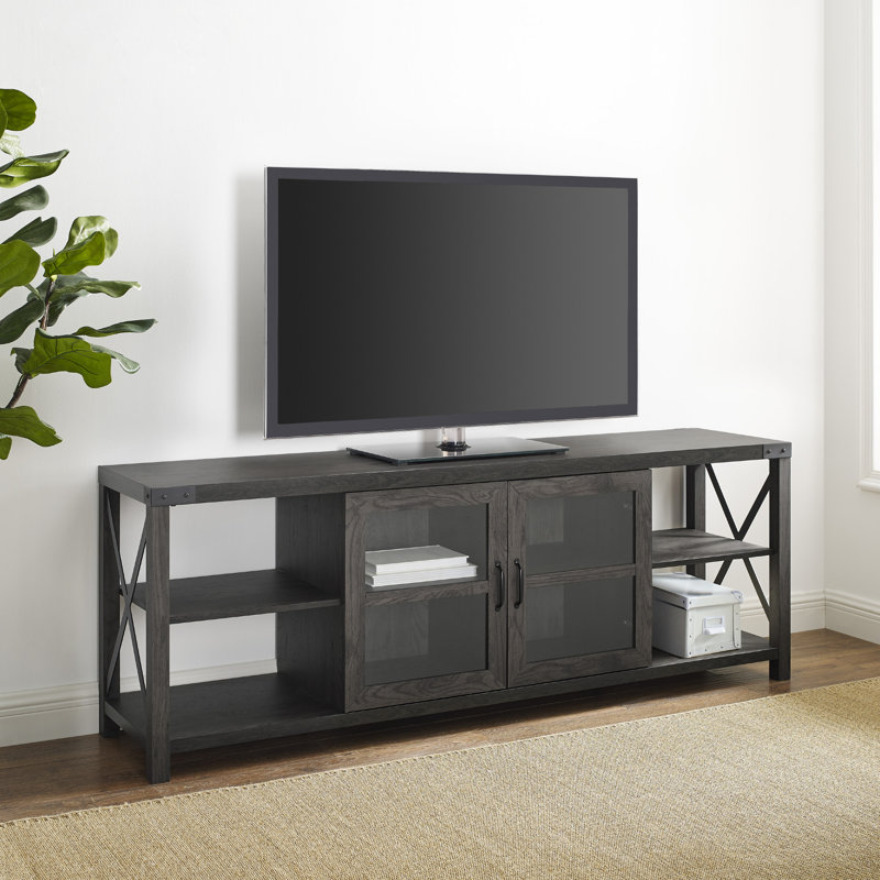 Larenda 70" 2-Door TV Stand for TVs up to 75", Sable
