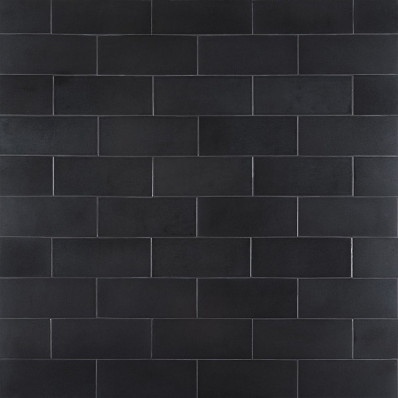 Ardor 4.7 in. x 11.81 in. Metallic Porcelain Subway Wall Tile (5.84 Sq. Ft. / Case), Black