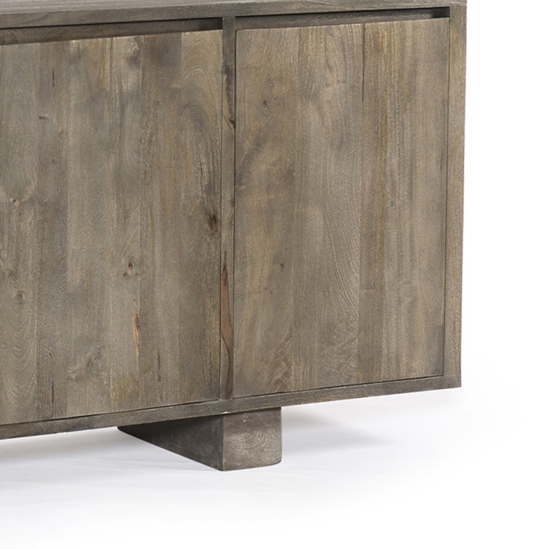 Venizelos 77'' Solid Wood Sideboard, Rowan Gray
