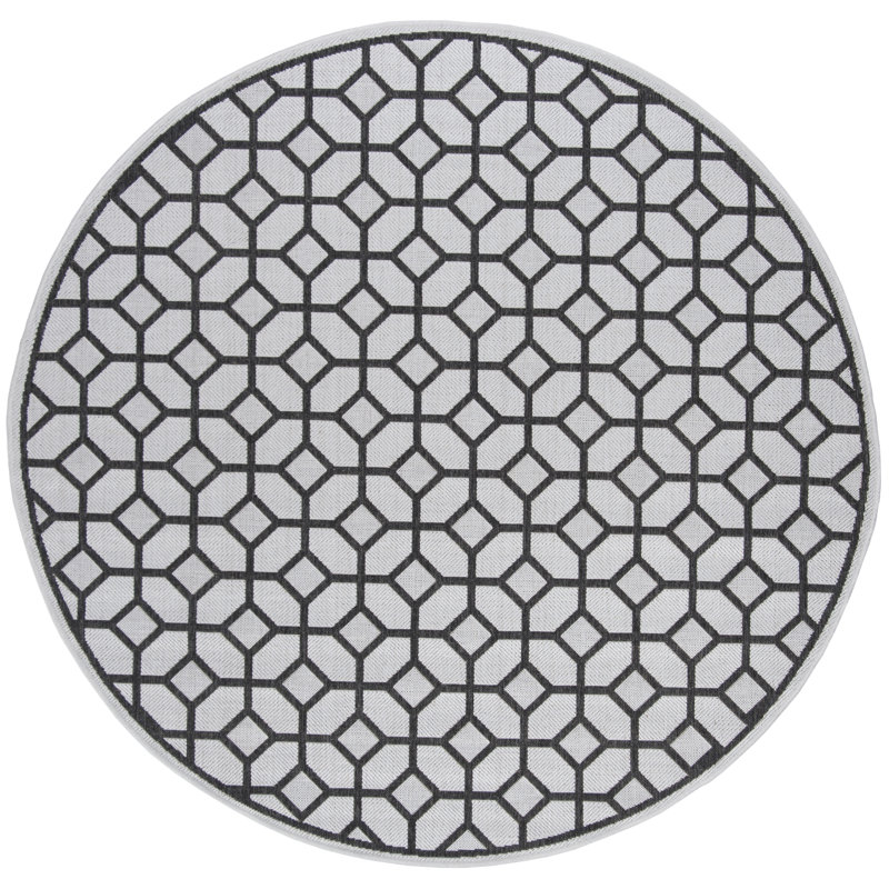 Mitchum Performance Geometric Indoor/Outdoor Area Rug, Round 6'7"