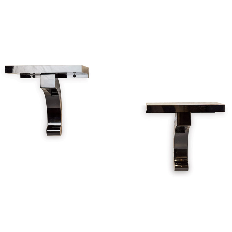 Glencoe T-Shaped Plastic / Acrylic Floating Shelf, Onyx