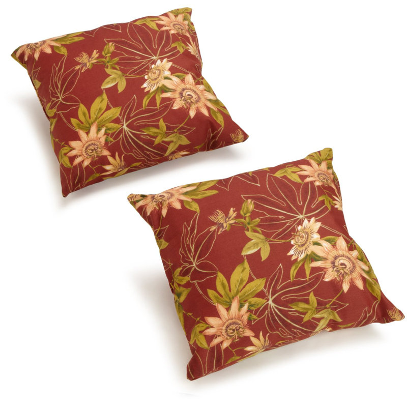 Outdoor 17" Pillow Cover & Insert, Passion Ruby, 17" H x 17" W