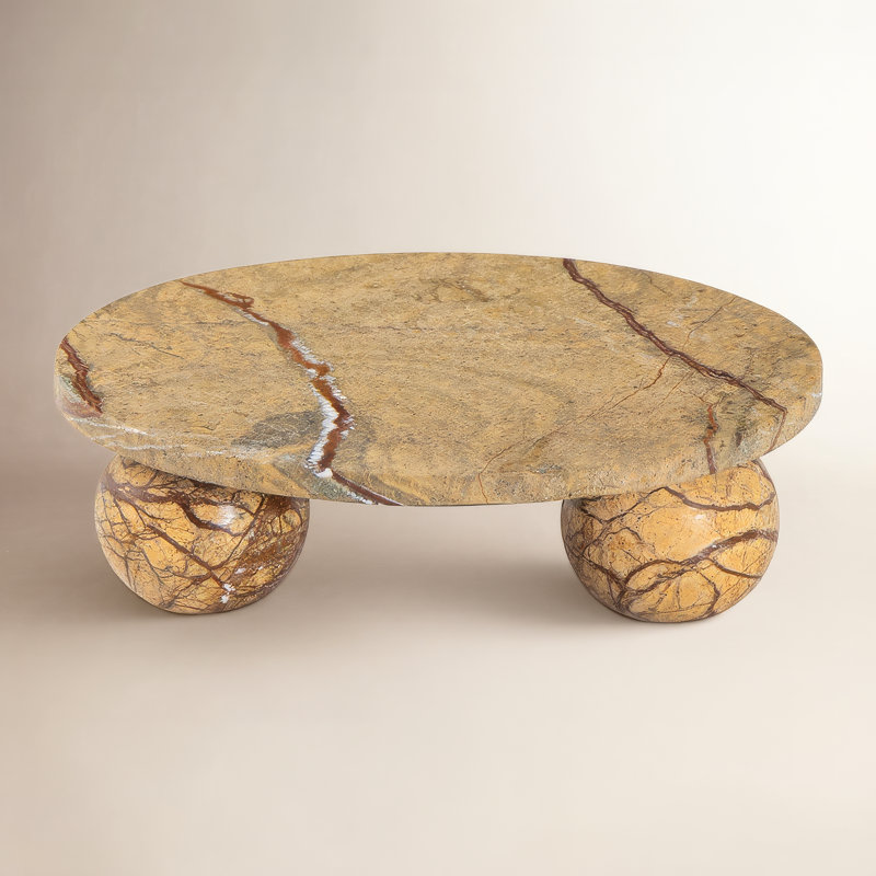 Marlow Marble Plate Large (Brown), 2.5" H x 9" W x 9" D