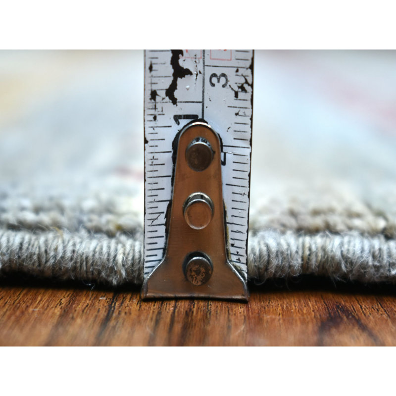 Tapis gris en laine nouée à la main 3 pi 3 po x 4 pi 9 po D61C6C80D7774E249EEBD81509578ACE