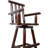 Rustic Bar Stool With Ergonomic And 360 Swivel, Brown Color Swivel Fir Wood Bistro Seat Footrest-1432625690