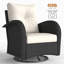 Ensemble de mobilier d'extérieur 7 pièces avec foyer et table modulaire en rotin et osier Lark Manor ™-2096104499