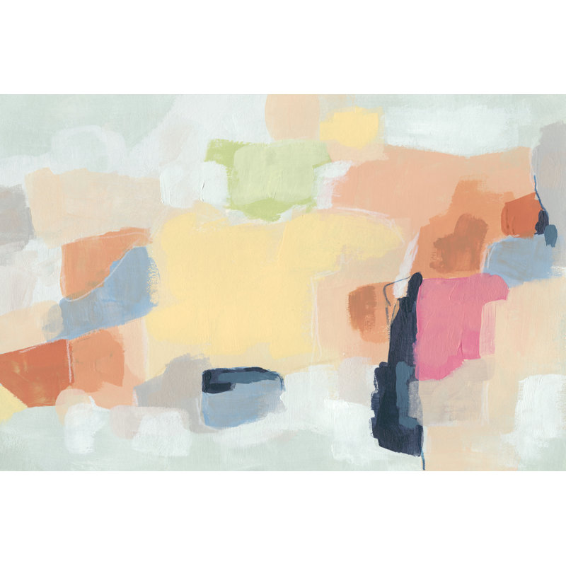 Cartographer's Dream I by June Erica Vess - Painting on Canvas, 51 cm H x 76 cm W, Black Floater Framed