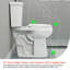 Toilette ronde au sol deux pièces de 21 po de hauteur et siège confortable (siège inclus)