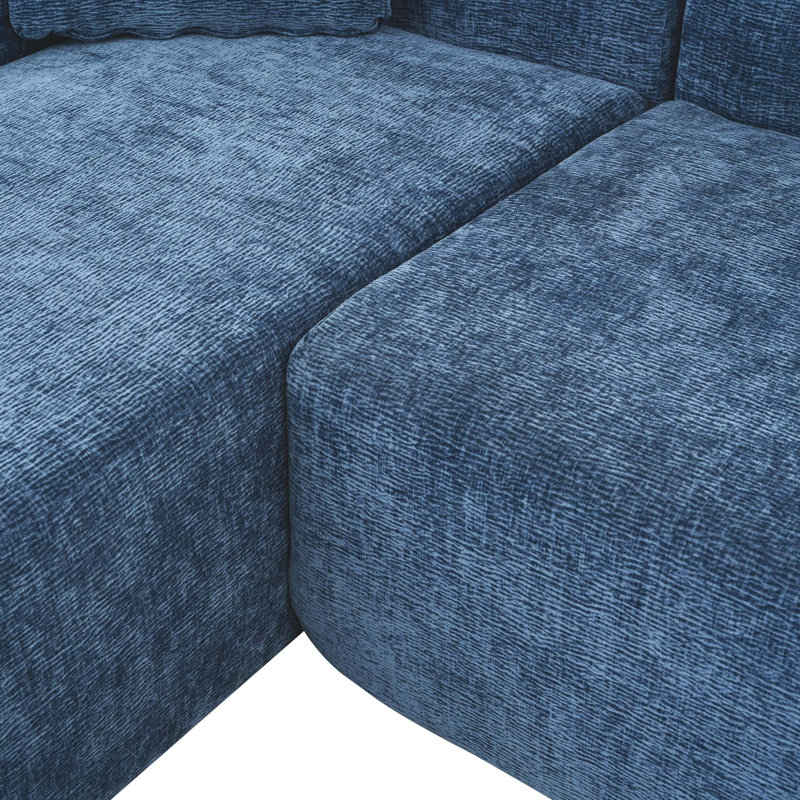 Grand canapé modulaire moderne en forme de L pour salon, chambre à coucher, salon, combinaison libre 2 pièces, style simplifié