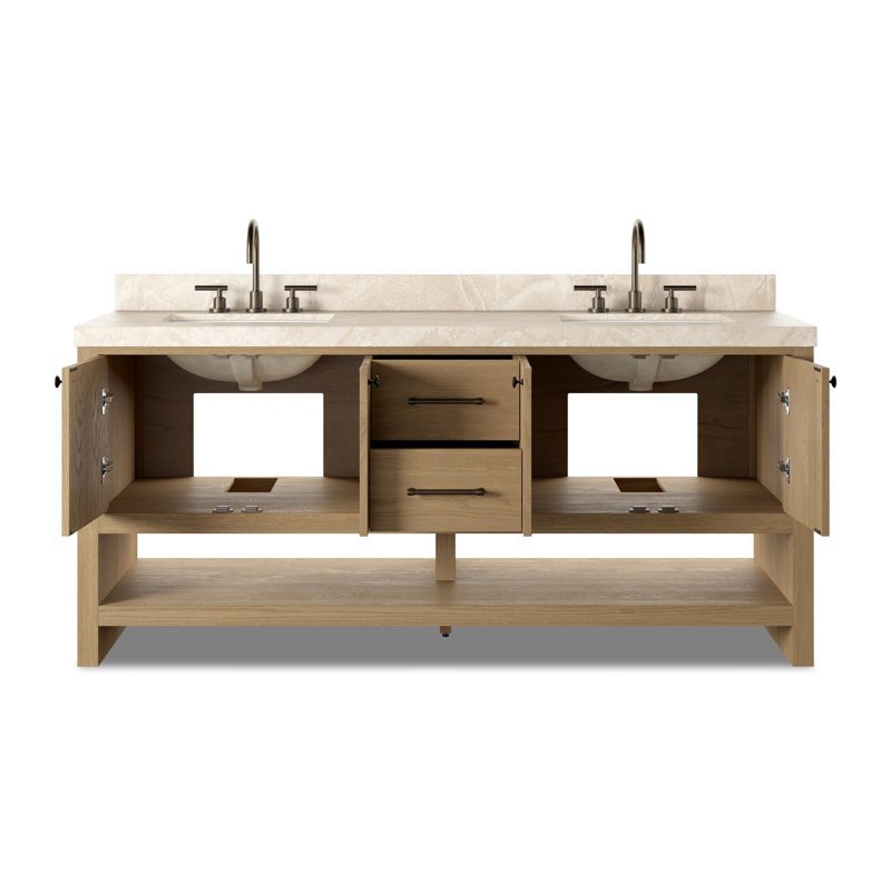 Anthem Double Vanity, Satin Light Wash Oak