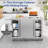 39 X 19 Inches Stainless Steel Prep Table With Cabinet And 2 Sliding Doors