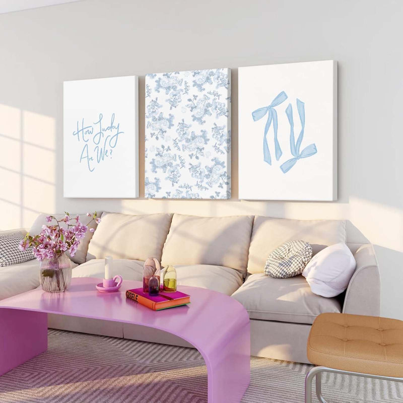 3 Piece Wrapped Canvas Print, 60 cm H x 40 cm W