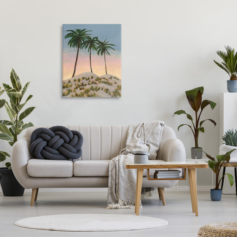 «Palm Trees on Hill» par Michael Willett, H 40 po x l 30 po