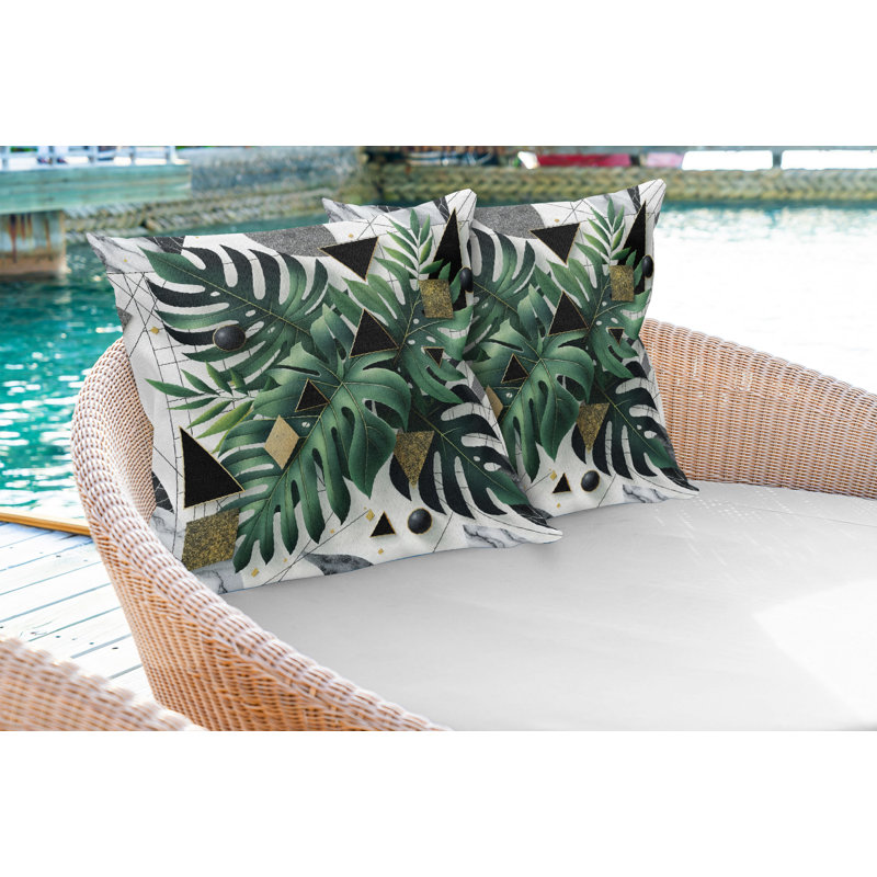 Fabric Reversible Throw Pillow, 16"H x 26"W, Rectangle 