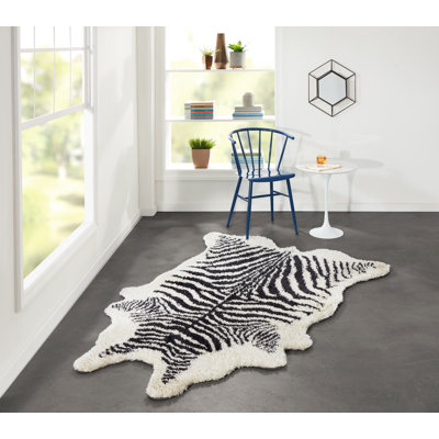 Tapis noir / blanc touffeté à la main Novelty Khalhari