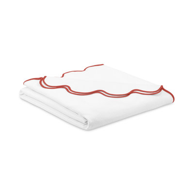 Honeycomb Pique Scalloped Coverlet