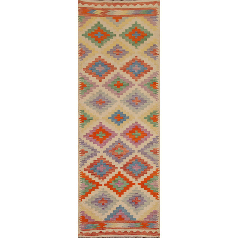Colourful Kilim Oriental Runner Rug 3x10