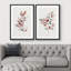 Rouge, rouge, aquarelle, pastel, forêt, plantes, nature sauvage, illustrations, art moderne, rustique minimal-101185901-101185902