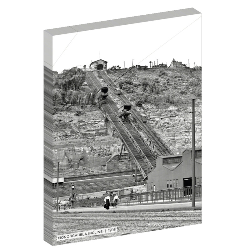 Monongahela Incline, Pittsburgh historique - reproduction de photo sur toile tendue, H 40 po x l 30 po x 1,5 po