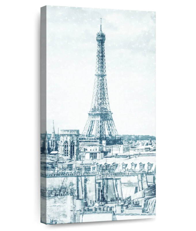 Retro Eiffel Tower, 24" H x 12" W