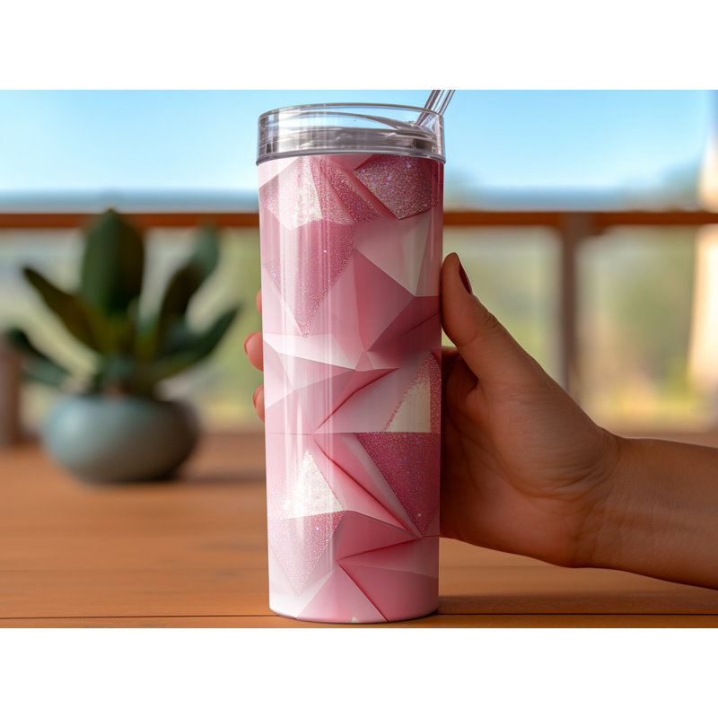 Choose Handmade Tumblers 591ml Vacuum Insulated Stainless Steel (18/8) Travel Tumbler with Straw