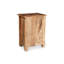 Table d'appoint latérale, rangement, métal noir 25 po, bois naturel vieilli