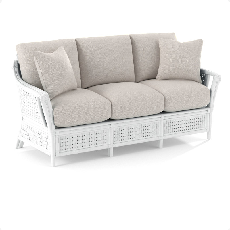 Boca Sofa, Frost White, White Textured Performance