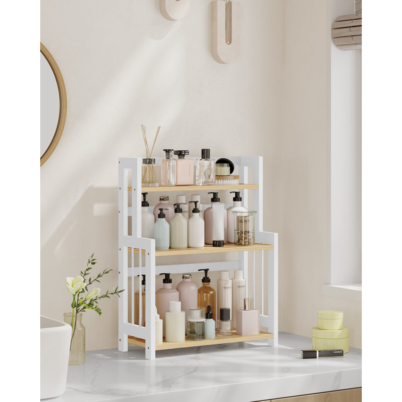 Freestanding Spice Rack, White/Natural