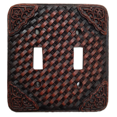 Tooled 2-Gang Toggle Light Switch Wall Plate