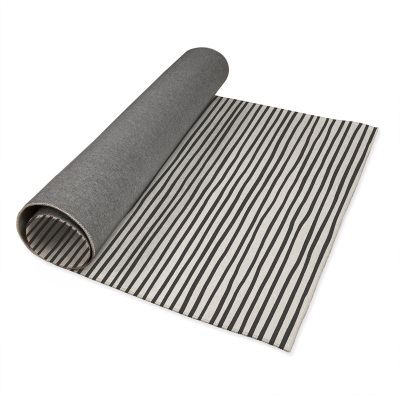 Ribbon Play Activity Mat, Rectangle 5' x 7', Ivory/Charcoal