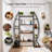 Oval Bookshelf, Triple Wide 5 Tiers Etagere Bookcases, Industrial Display Shelves For Living Room