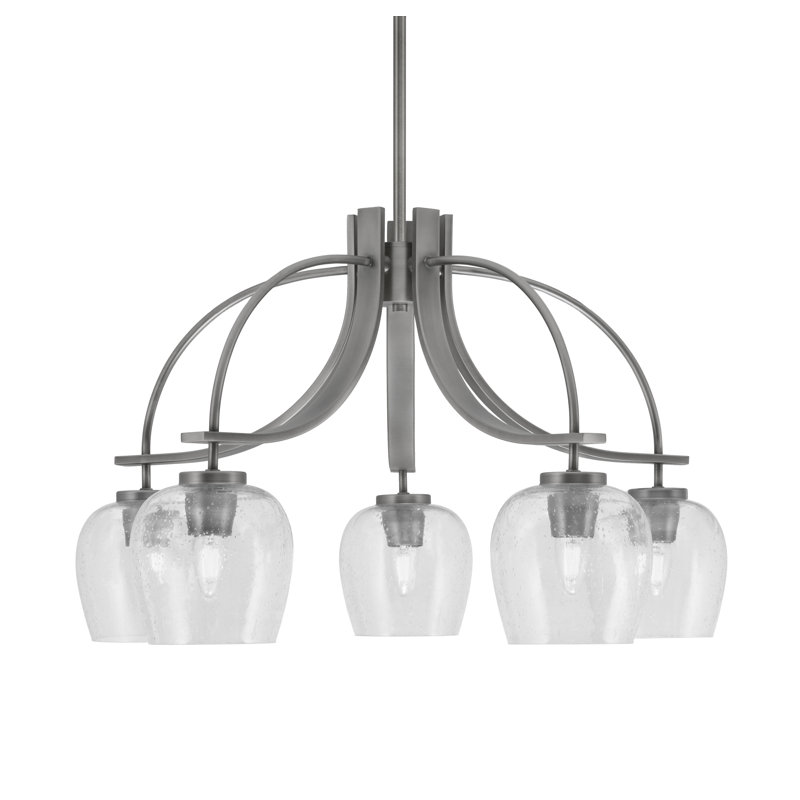 Lustre Cavella, H 16,5 po x l 27,25 po x P 27,25 po, Graphite, 5