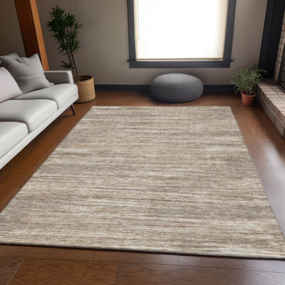 Premium Machine Washable Prisco Taupe Rug