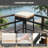 5-Piece Outdoor Acacia Wood Bar Set with Cushions