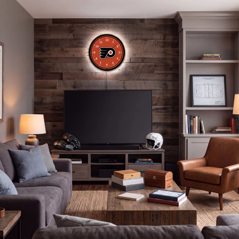 LED Wall Clock, Round, Philadelphia Flyers, Philadelphia Flyers