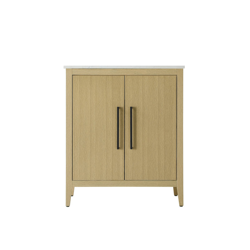 Meuble-lavabo simple 30 po, Brun miel