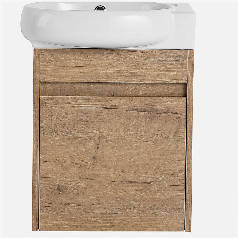 Commode de porte avec lavabo, 16 pouces, convient aux petites salles de bain