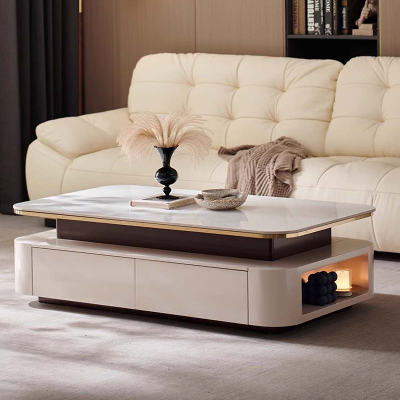 Table basse Modern Luxury, H 16,5 po x L 51,2 po x l 27,6 po