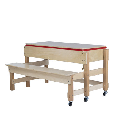 Table de jeu d'eau et de sable pour l'intérieur avec banc et couvercle