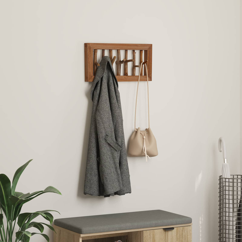 Solid Wood Wall 1 - Hook Coat Rack