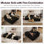 Canapé modulaire en velours côtelé Modern