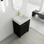 Meuble-lavabo autoportant de 24 po avec lavabo en résine, avec porte à fermeture douce, ensemble KD, meuble-lavabo