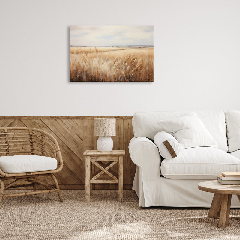 Vaste champ de blé, art mural par Petal Prints Design, H 20 po x l 30 po