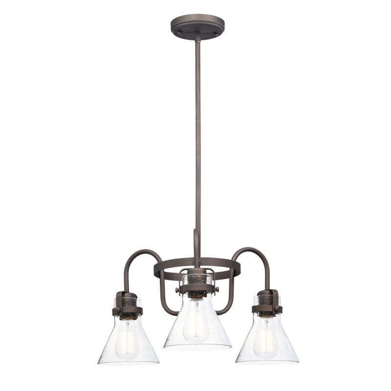 Critchfield 3 - Light Steel Dimmable Classic / Traditional Chandelier, Oil Rubbed Bronze