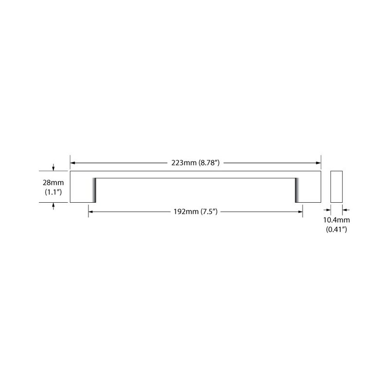 Ensemble de 25 poignées de tiroir et armoire en nickel brossé Outwater de 192 mm (7,50 po) Outwater Outwater