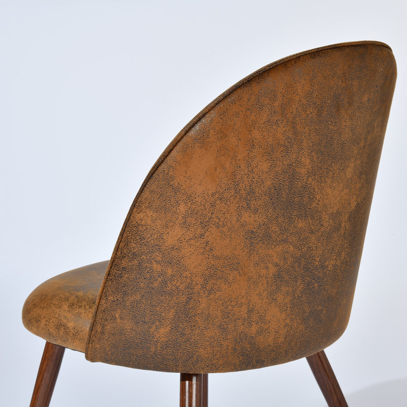 Ensemble de table de salle à manger 3 pièces 31,5 po avec 2 chaises rembourrées Maycel, Brun, Brun rétro